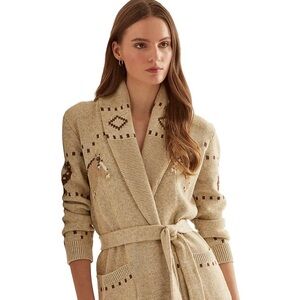 Ralph Lauren 🐎 Equestrian Intarsia-Knit Cardigan